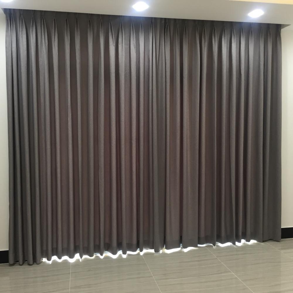 Rèm vải cửa sổ màu ghi đẹp giá rẻ LUISA 3059